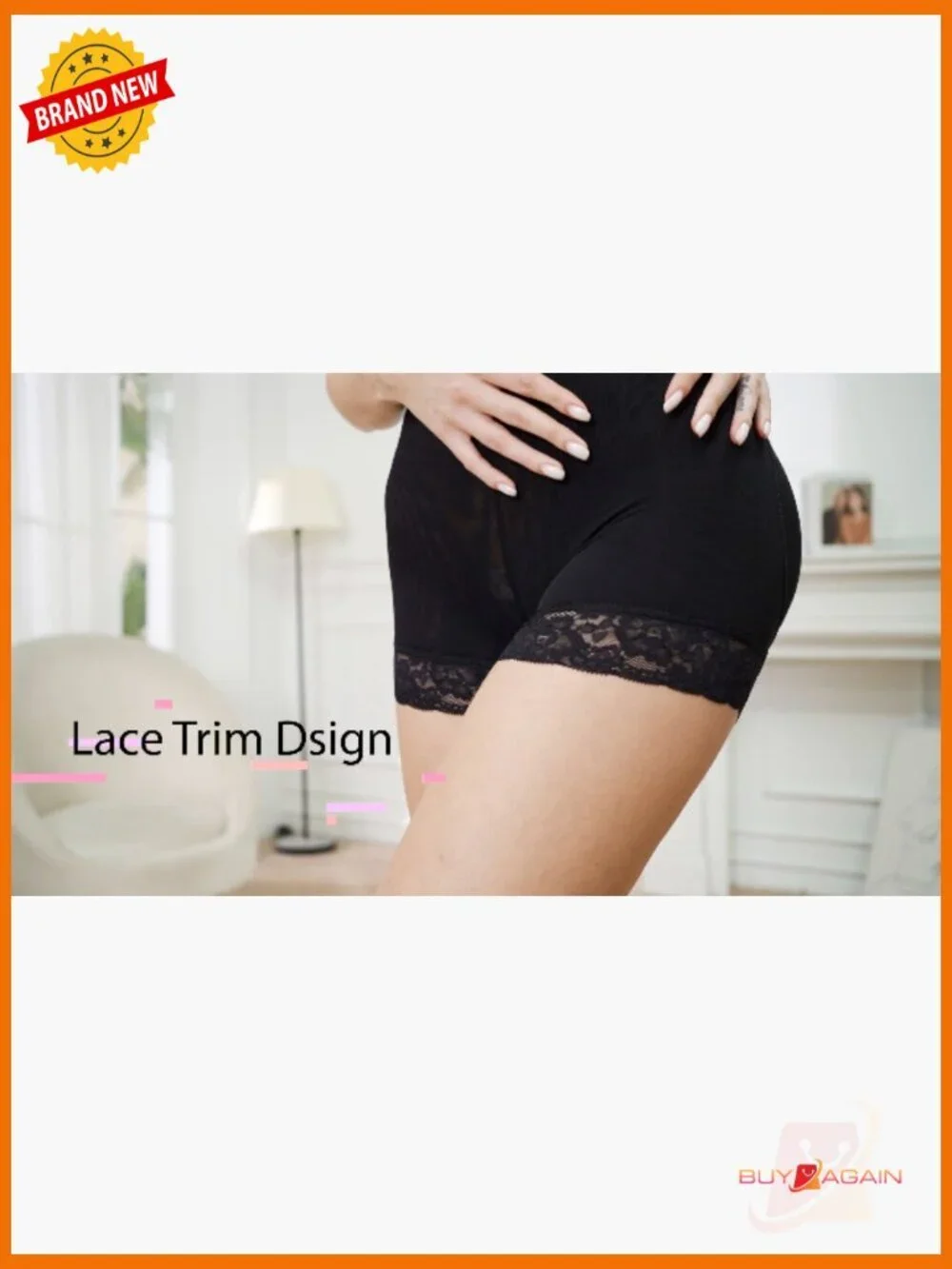 Butt Lifter Lace Padded Panties Shapewear High Rise Boyshort